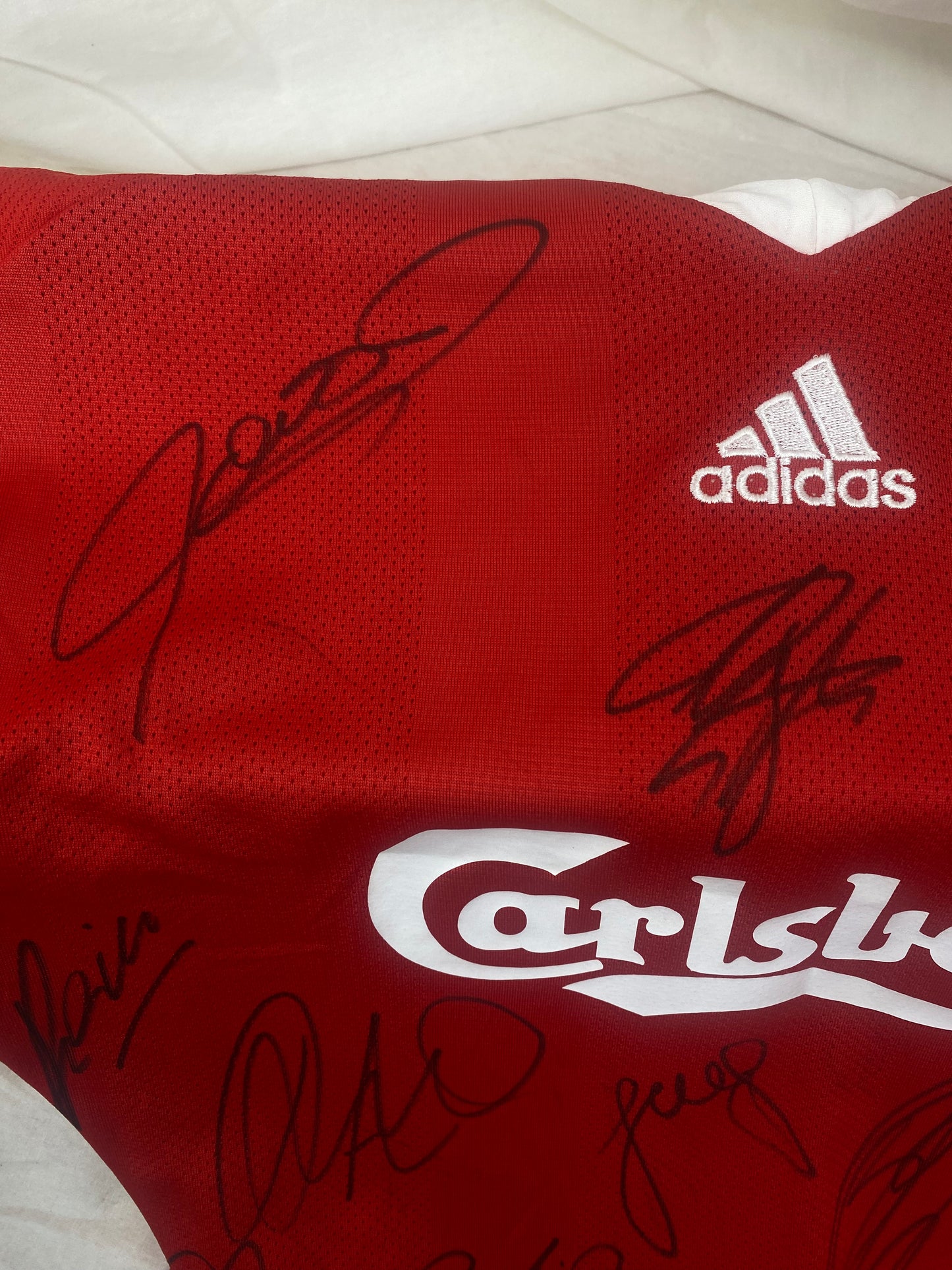 Steven Gerrard Liverpool FC 08/09 Unterschrieben (XL)