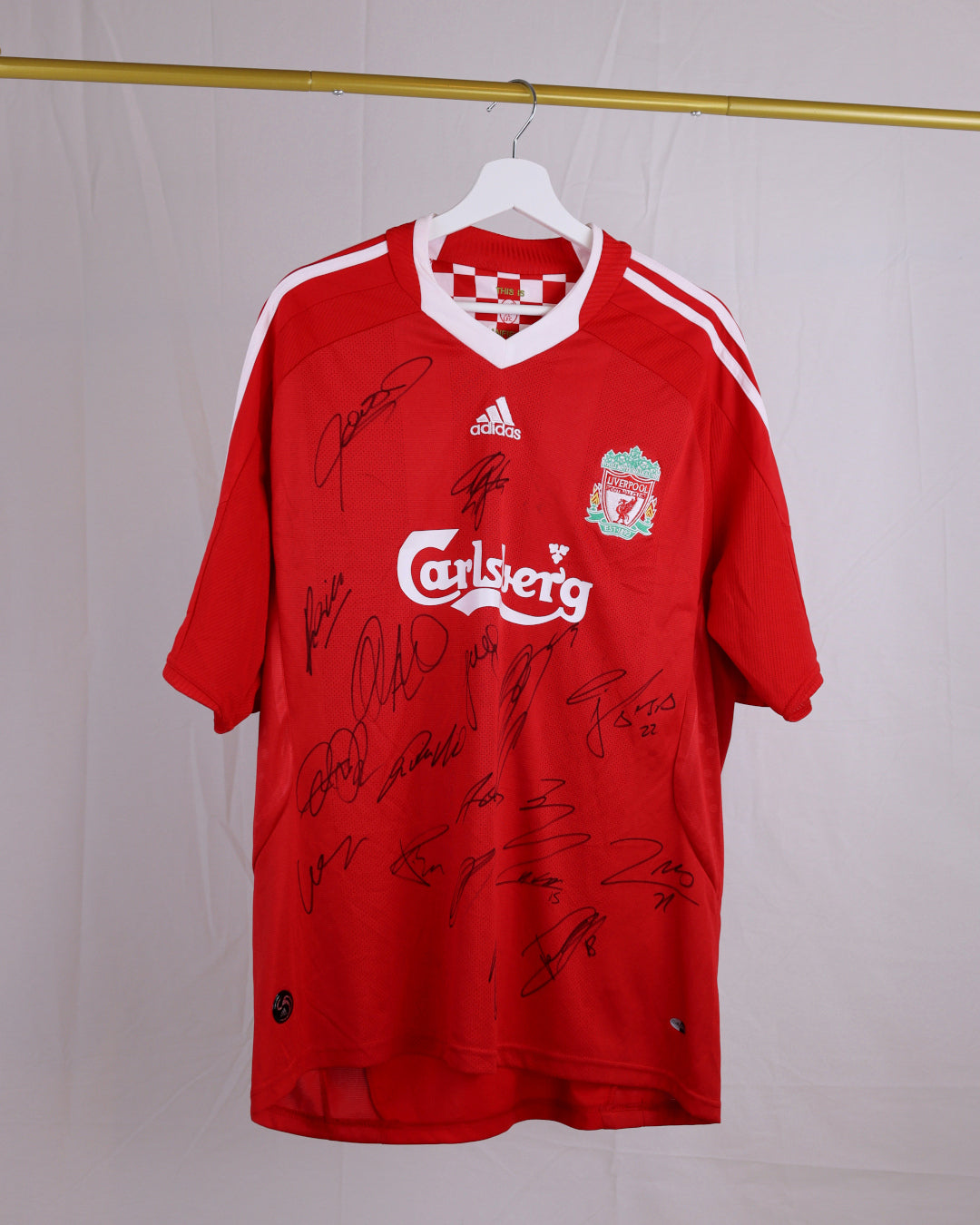 Steven Gerrard Liverpool FC 08/09 Unterschrieben (XL)