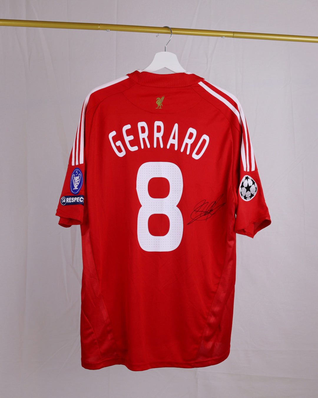 Steven Gerrard Liverpool FC 08/09 Unterschrieben (XL)